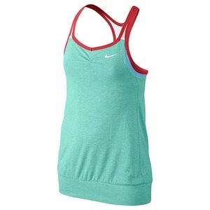 NIKE Light Blue Dri-Fit‎ 2-In-1 Racerback Training Active Tank Top Size Medium